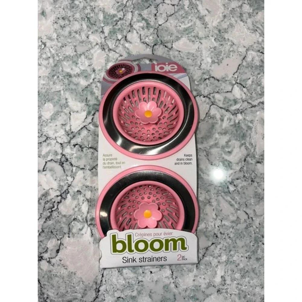 New Joie Bloom Floral Kitchen Sink Strainers 2 Pack